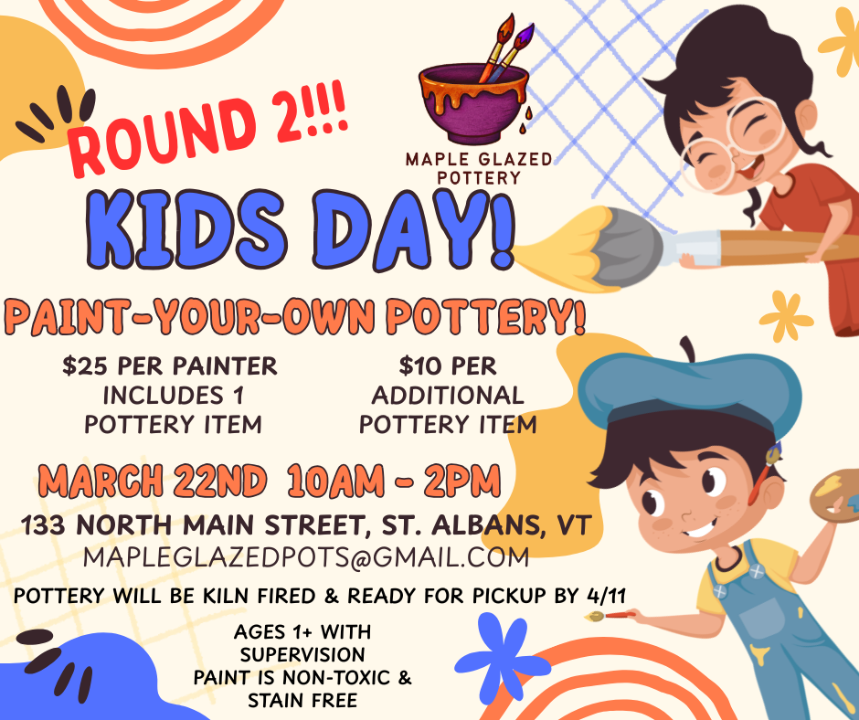 Kids Day! Paint-Your-Own Pottery Pop-Up Reserved Seating