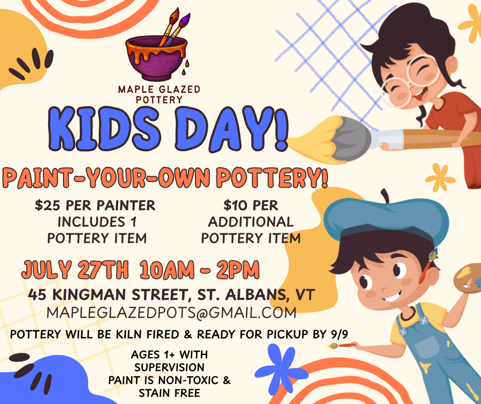 Kids Day! Paint-Your-Own Pottery Reserved Seating