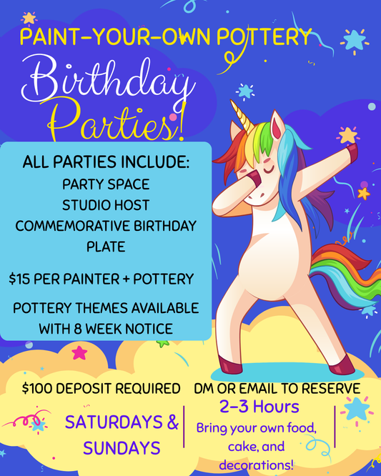 Birthday Party Reservation Deposit