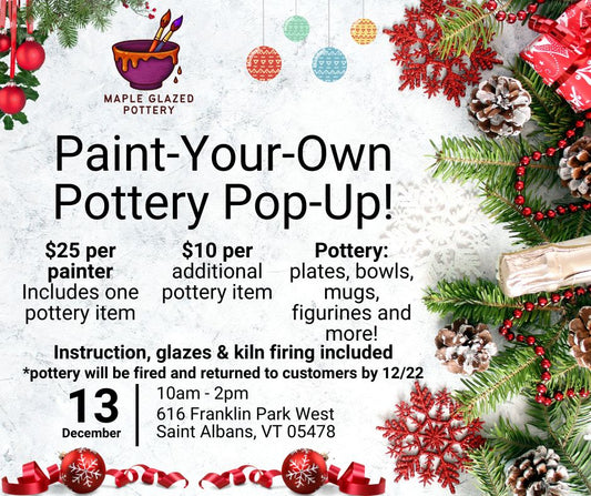 Paint-Your-Own Pottery Pop-Up Reserved Seating